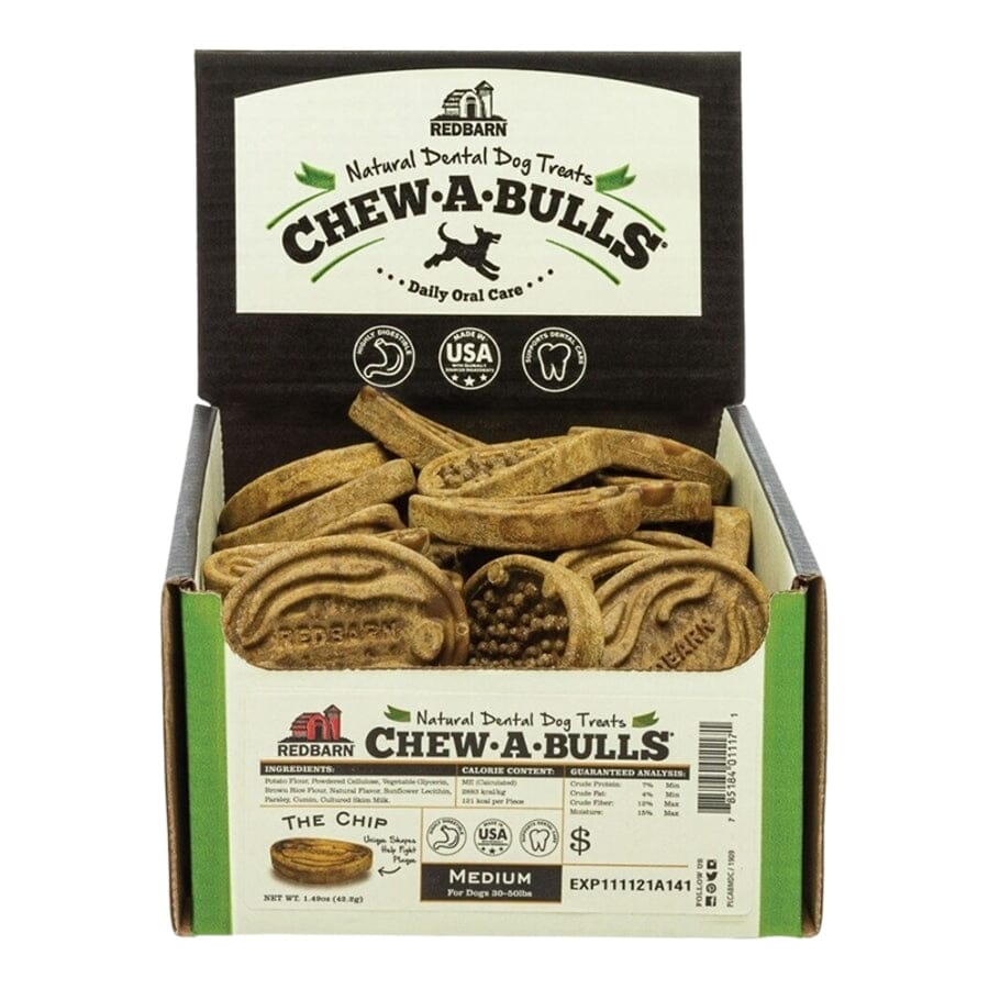 Red Barn Chew-A-Bulls Chip Shaped Dental Dog Treats