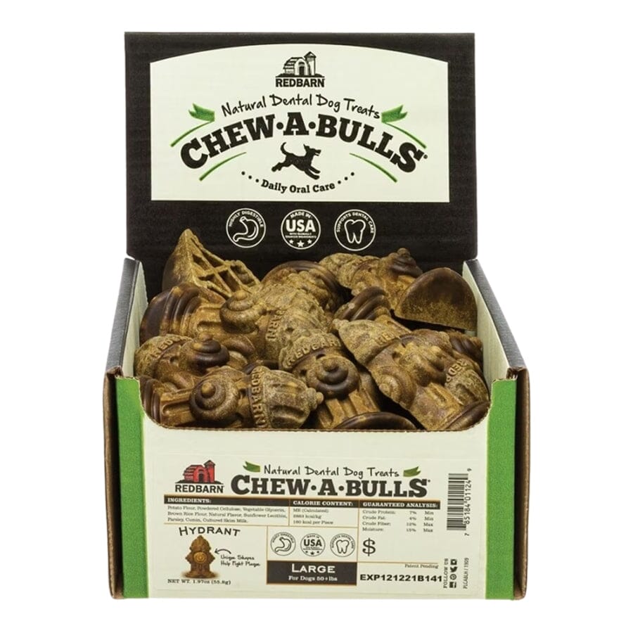 Red Barn Chew-A-Bulls Hydrant Shaped Dental Dog Treats