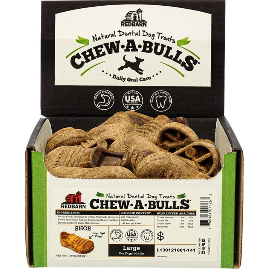 Red Barn Chew-A-Bulls Shoe Shaped Dental Dog Treats