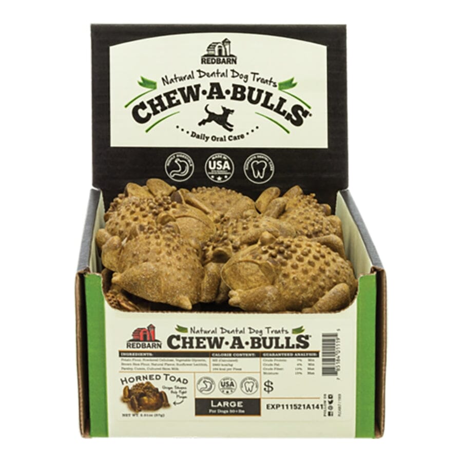 Red Barn Chew-A-Bulls Toad Shaped Dental Dog Treats