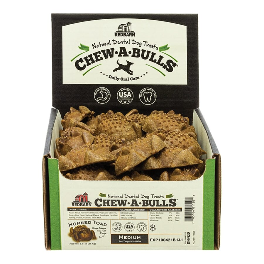Red Barn Chew-A-Bulls Toad Shaped Dental Dog Treats