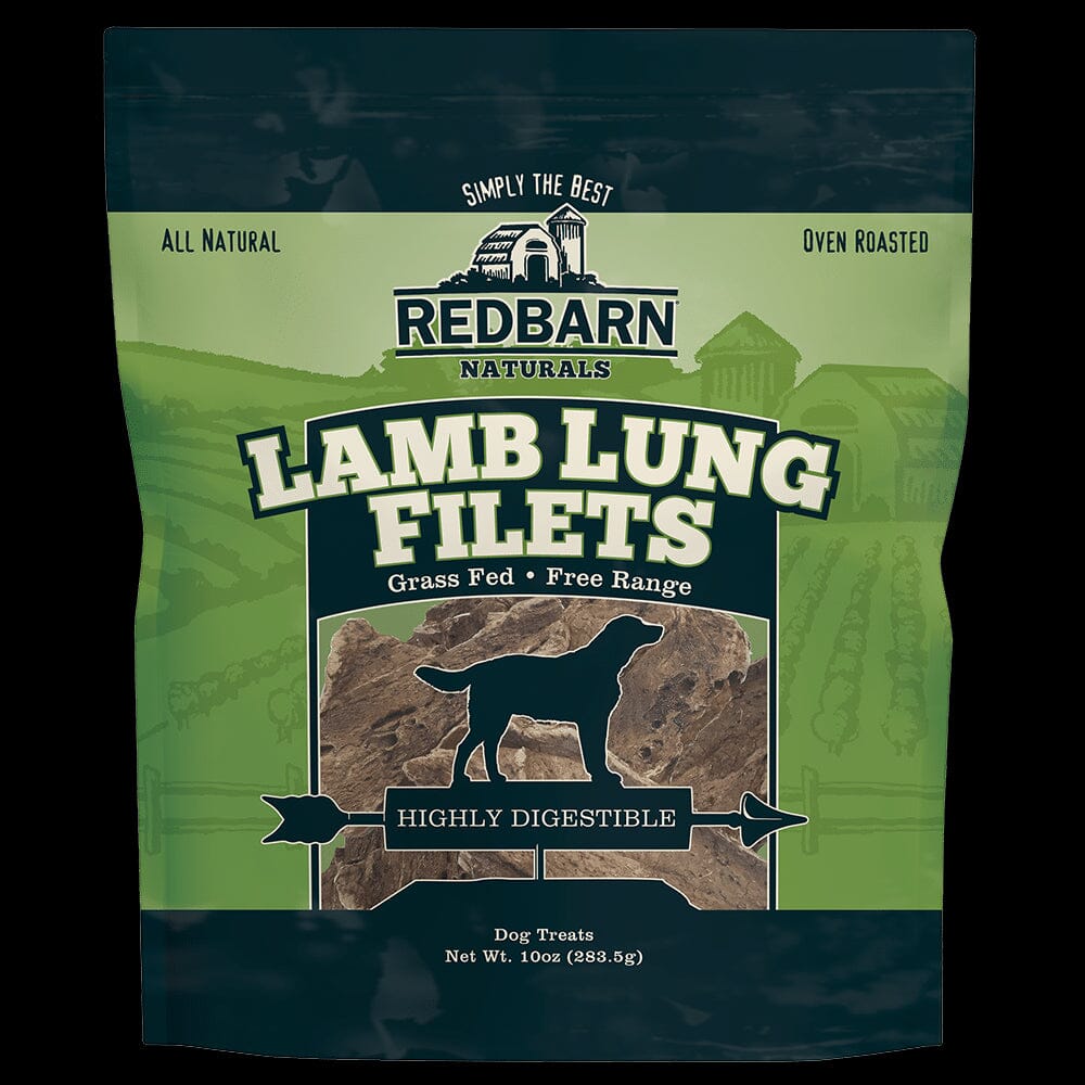 Red Barn Dog Grain-Free Lamb Lung Fillet Dehydrated Dog Treats - 10 Oz