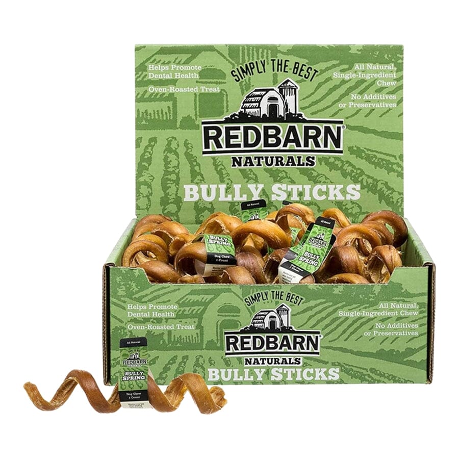 Red Barn Premium Curly Bully Springs Natural Dog Chews - 6-7 Inch - 25 Count