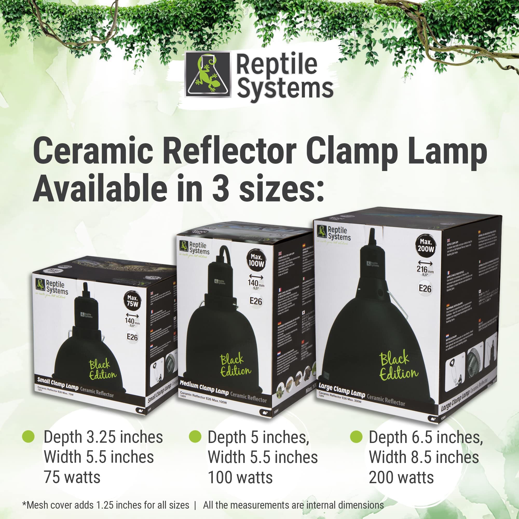 Reptile Systems Clamp Lamp Reflective - 100 Watt  