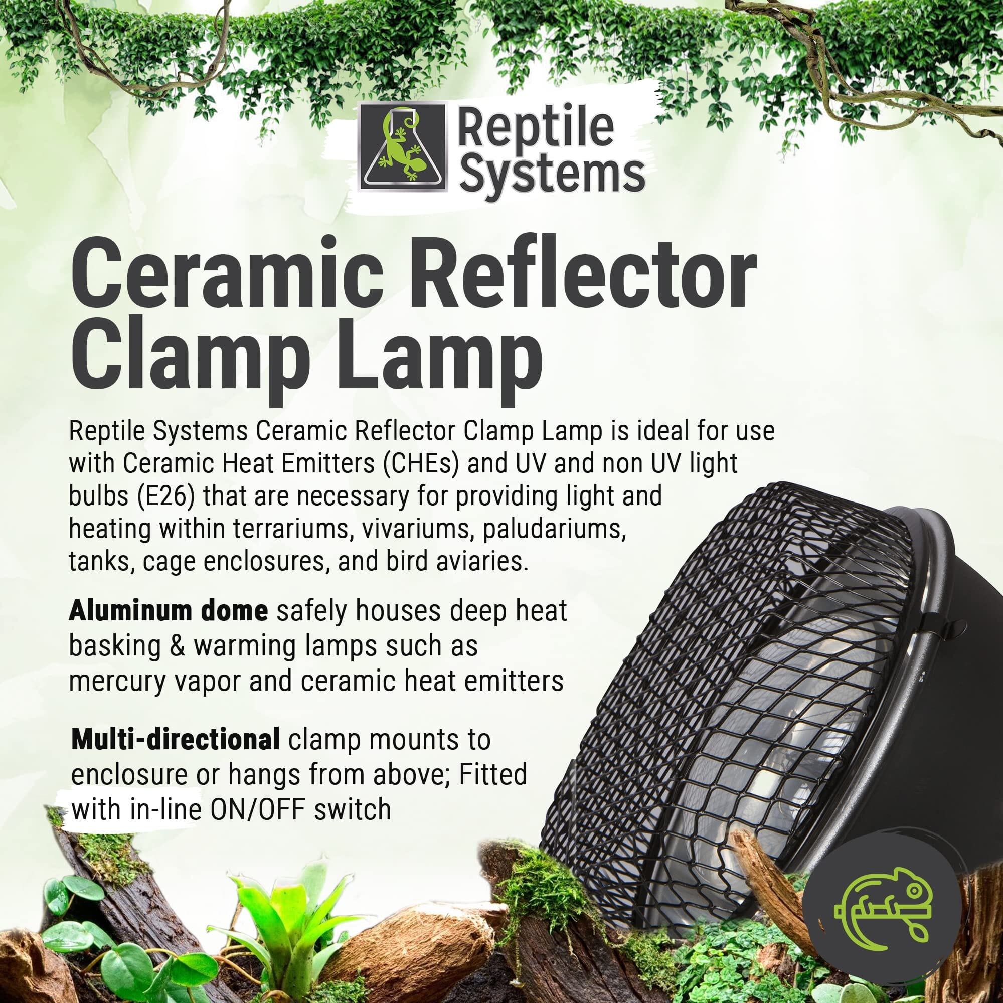 Reptile Systems Clamp Lamp Reflective - 100 Watt  