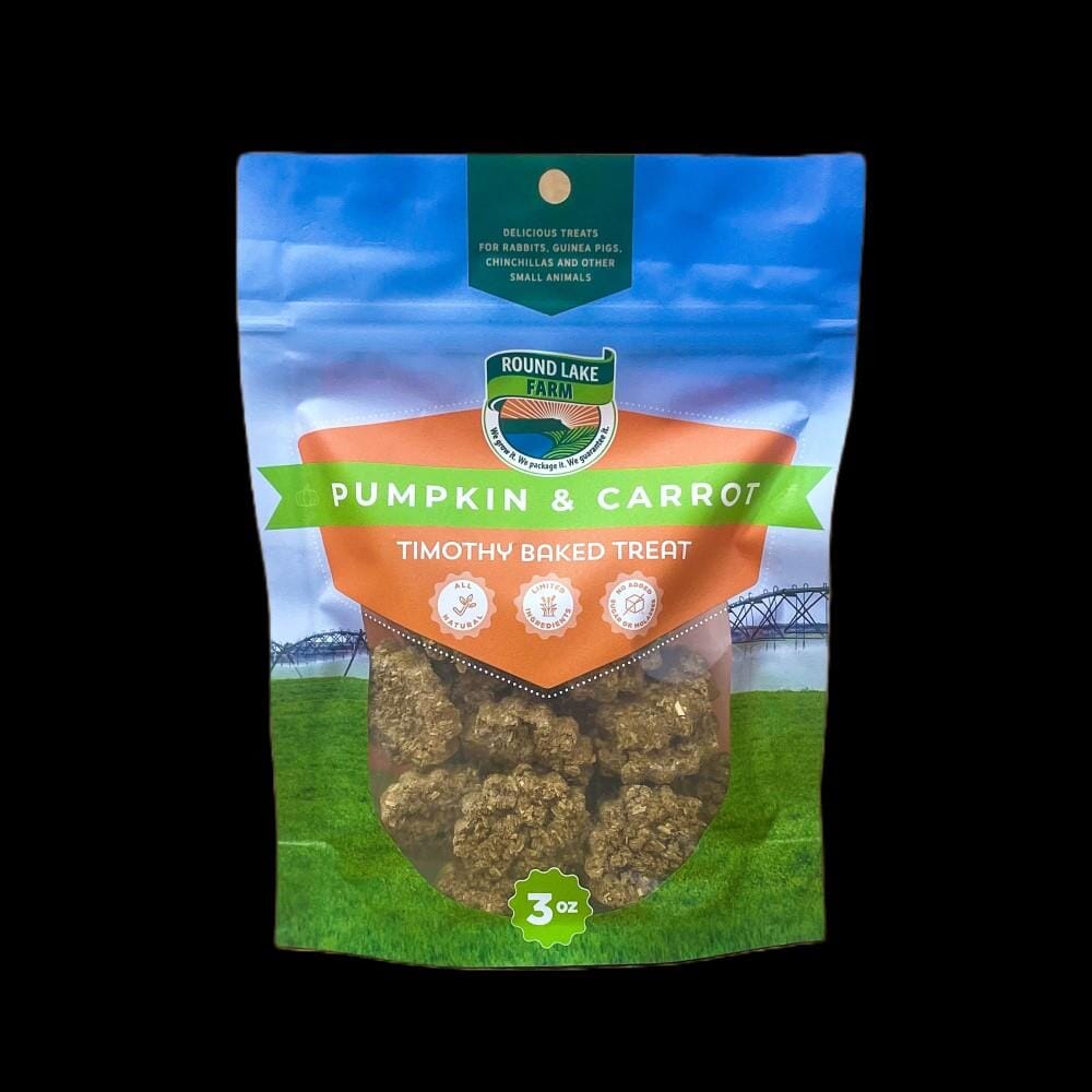 Round Lake Farms Carrot and Pumpkin Baked Timothy Small Animal Treats - 3 Oz Default Title
