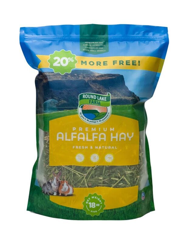 Round Lake Farms Premium Alfalfa Hay for Small Animals - 18 Oz  