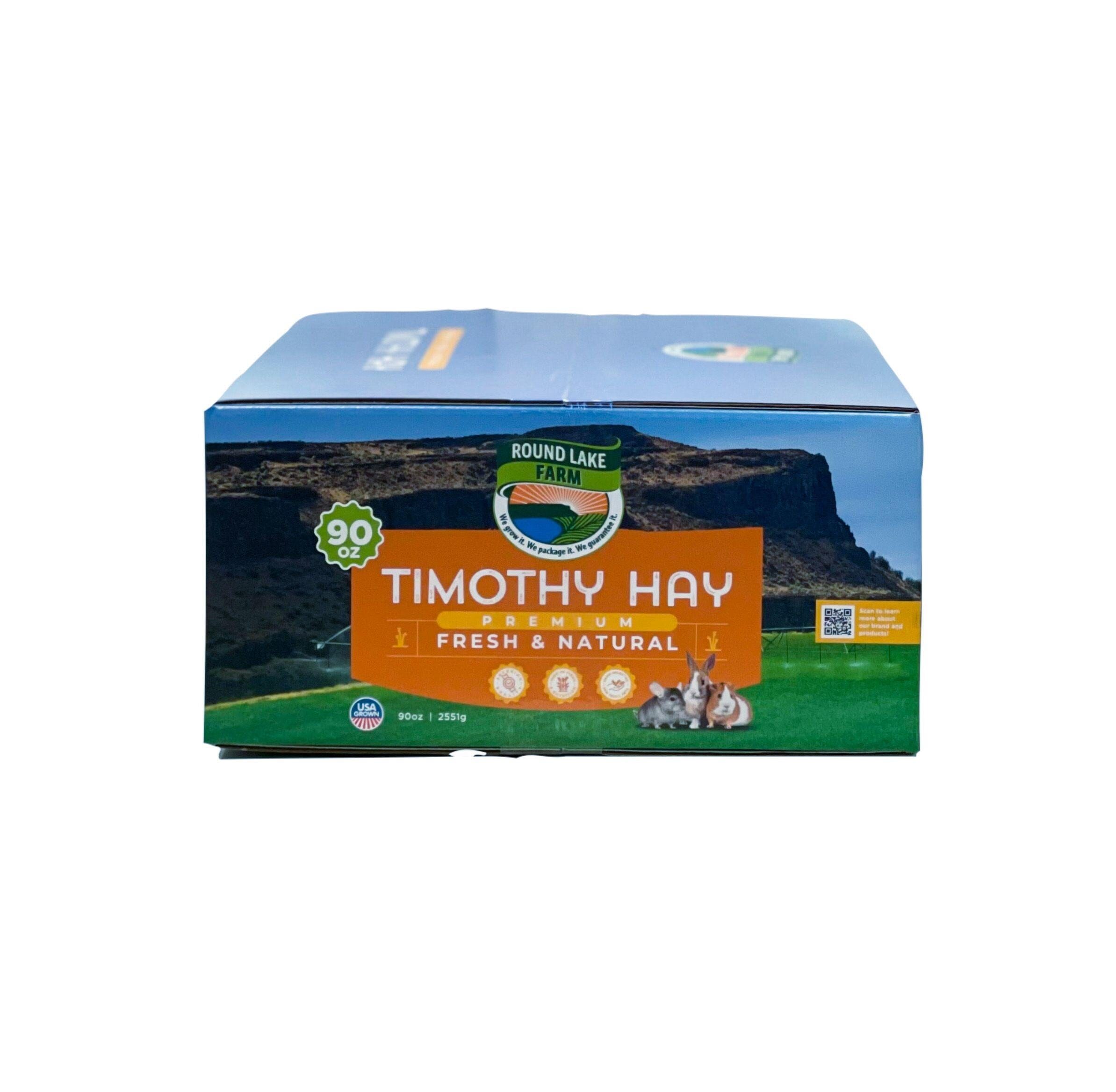 Round Lake Farms Premium Timothy Hay for Small Animals - 90 Oz  