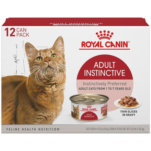 Royal Canin Feline Health Nutrition Adult Instinctive Thin Slices in Gravy Canned Cat Food  