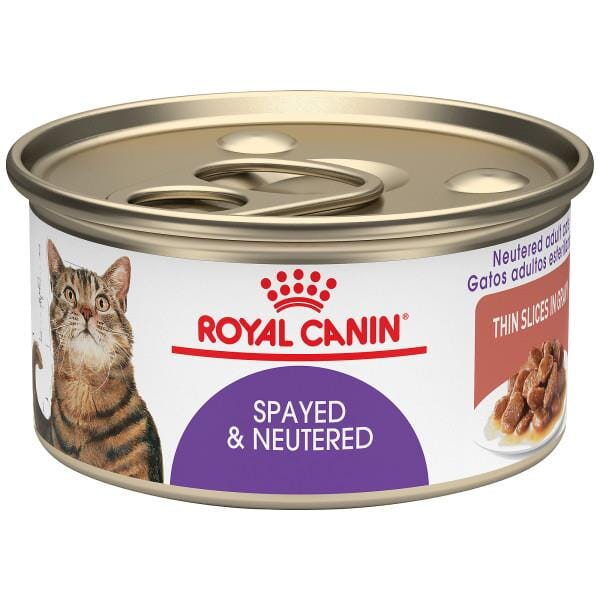 Royal Canin Feline Health Nutrition Spayed or Neutered Thin Slices in Gravy Canned Cat Food  