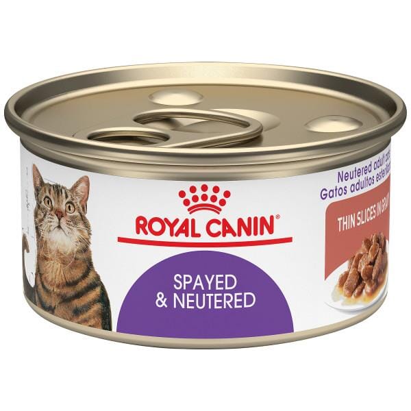 Royal Canin Feline Health Nutrition Spayed or Neutered Thin Slices in Gravy Canned Cat Food