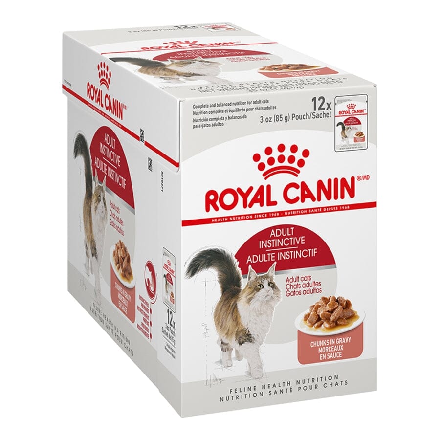 Royal Canin Instinctive Feline Health Nutrition Chunks in Gravy Wet Cat Food Pouch - 3 Oz - Case of 12