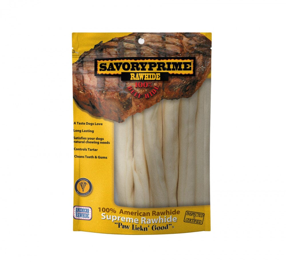 Savory Prime American Rawhide Beef-Hide Retriever Rolls Natural Dog Chews - Mini - 10 Inch - 7 Pack Default Title