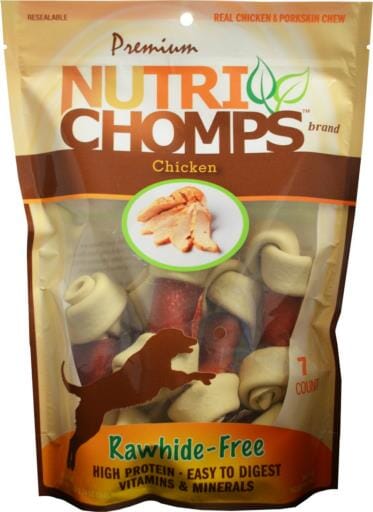 Scott Stumpy Chicken Scott Pet Nutri-Chomps Rawhide-Free Knots Wrapped in Chicken Natural D ...