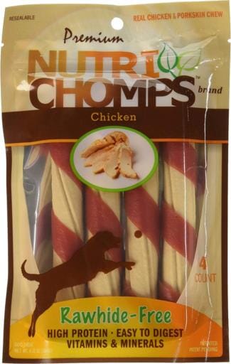 Scott Stumpy Chicken Scott Pet Nutri-Chomps Rawhide-Free Twists Wrapped in Chicken Natural ...
