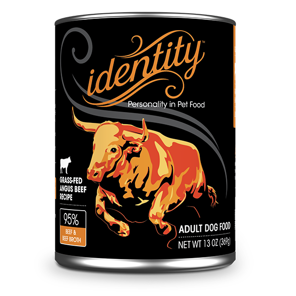 Identity 95% Grass-Fed Angus Beef Canned Dog Food - 13 Oz - Case of 12