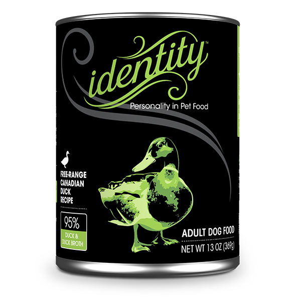 Identity 95% Cage-Free Canadian Duck Canned Dog Food - 13 Oz - Case of 12