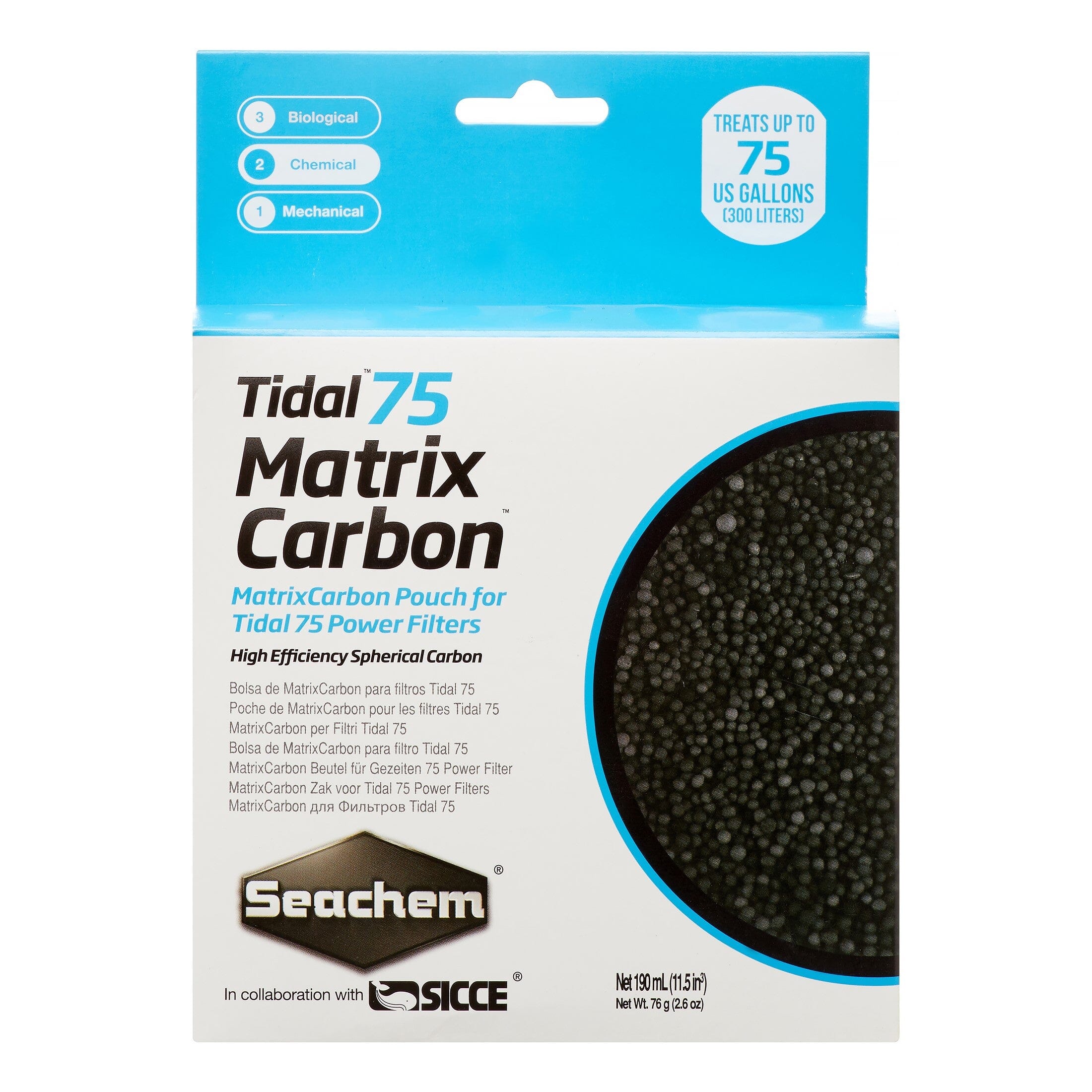 Seachem Tidal 75 Matrix Carbon - 190 ml (Bagged)  