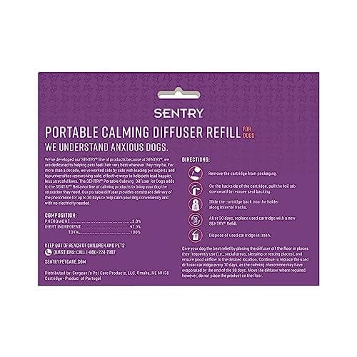 Sentry Behavior Calming Pheromone Portable Calming Diffuser for Dogs