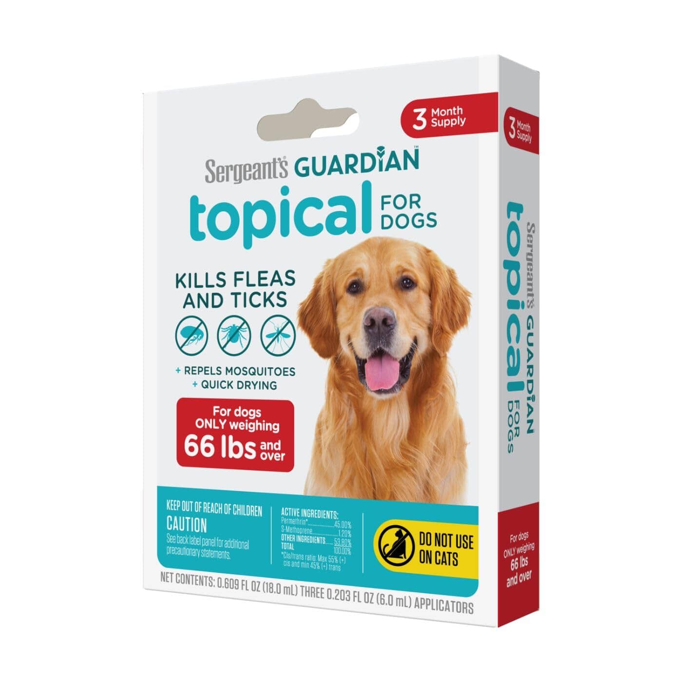 Sergeant's Guardian Flea & Tick Topical for Dogs 3 Count  
