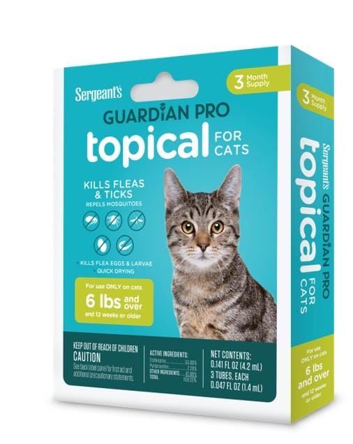 Sergeant's Guardian PRO Flea & Tick Topical for Cats 3 Count  