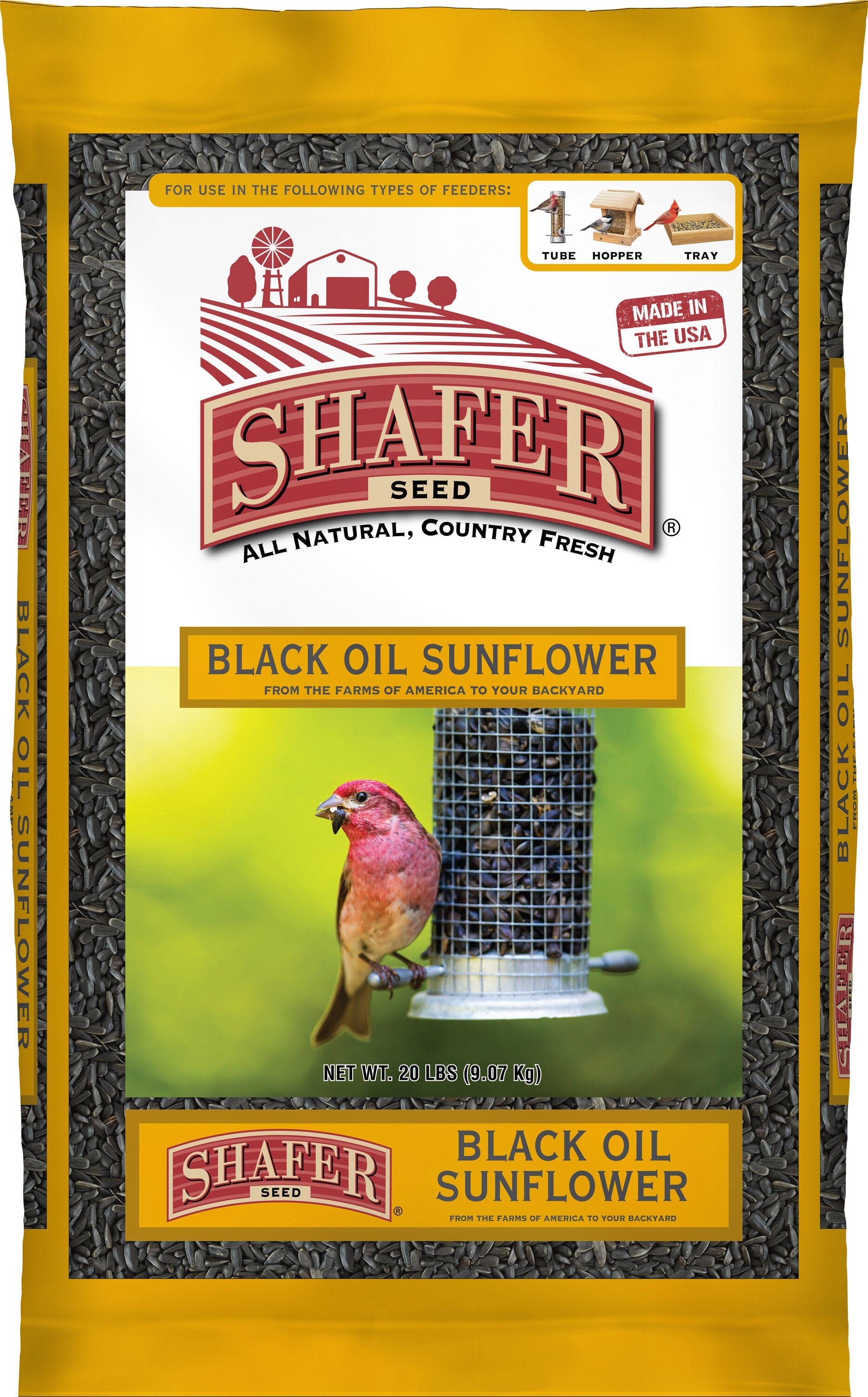 Shafer Black Oil Sunflower Sunflower Oil Wild Bird Food - 10 Lbs
