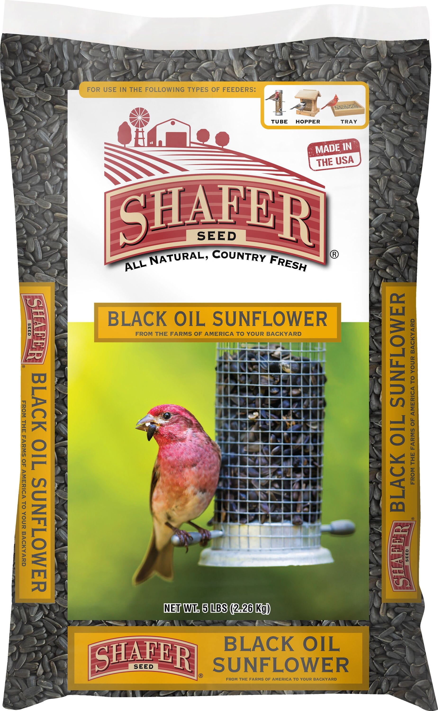 Shafer Black Oil Sunflower Sunflower Oil Wild Bird Food - 5 Lbs