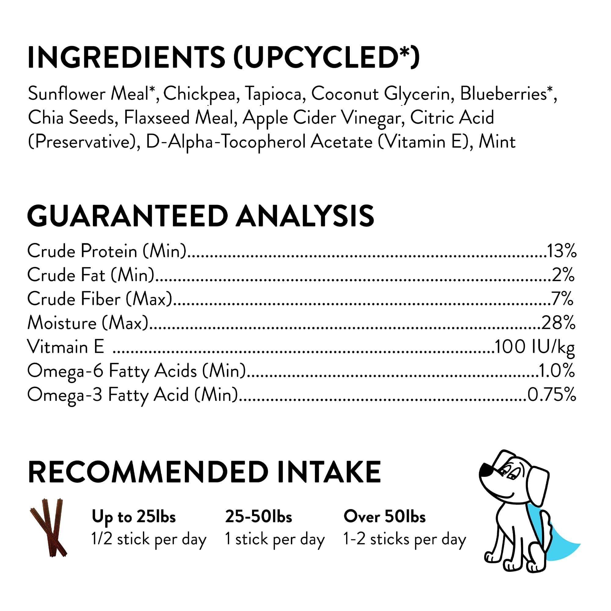 Shameless Pets The Tooth Berry Blueberry and Mint Flavored Sticks Dental Dog Treats - 7.2 Oz - Case of 6  