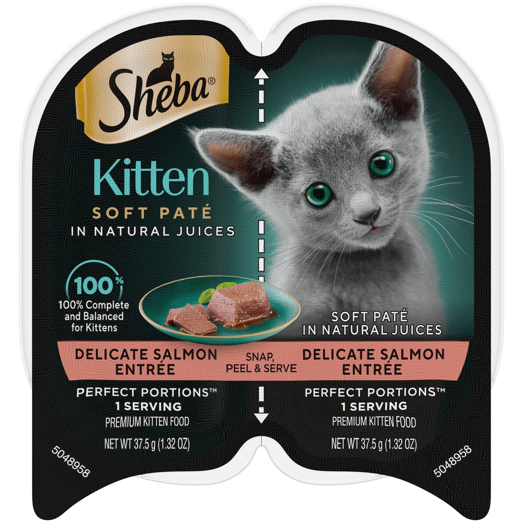 Sheba Perfect Portions Delicate Salmon Soft Pate Twin Pack Kitten Formula Wet Cat Food Trays - 2.65 Oz - Case of 24 Default Title