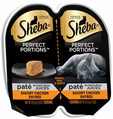 Sheba Perfect Portions Savory Chicken Pate Entrée Twin Pack Wet Cat Food Trays - 2.65 Oz - Case of 24 Default Title
