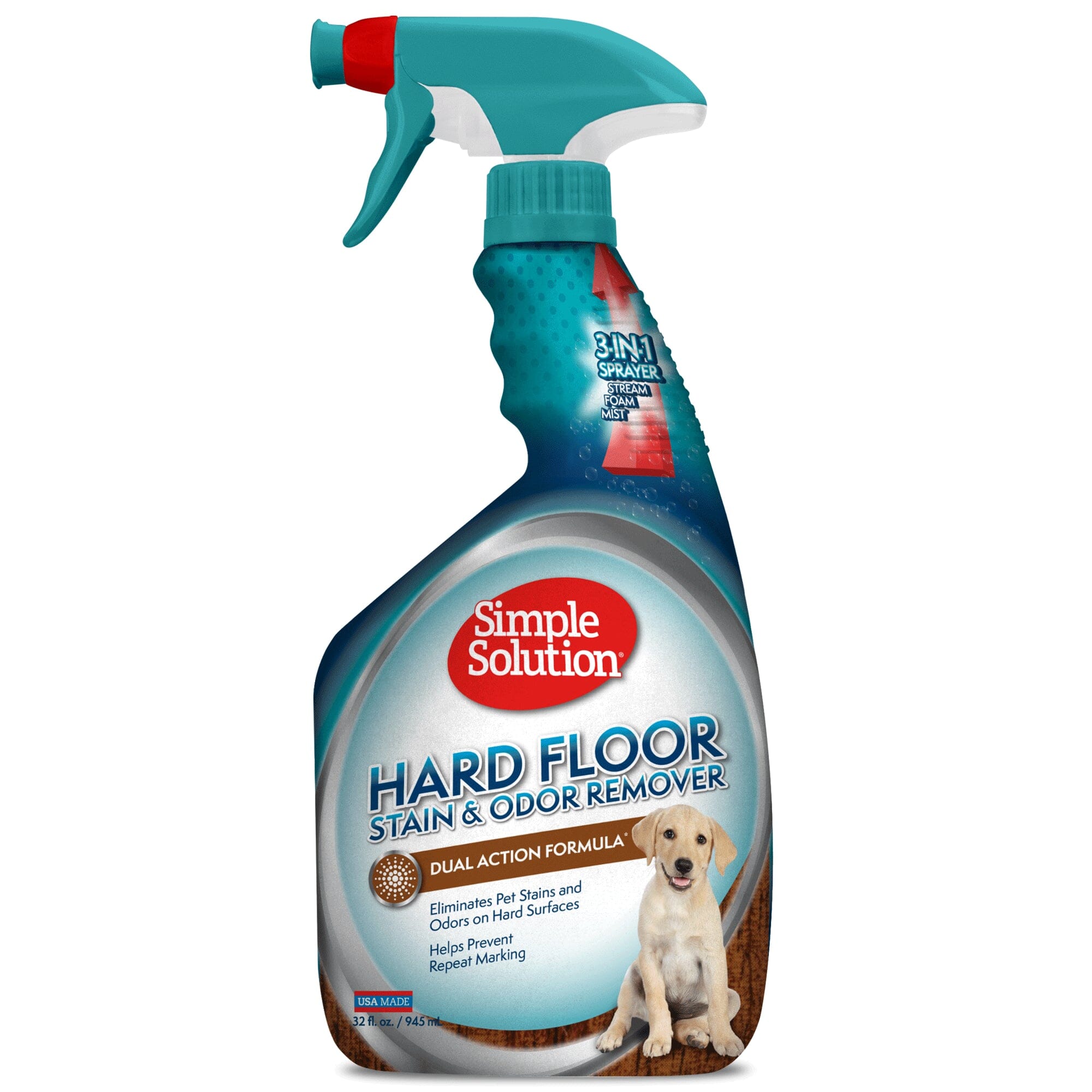 Simple Solution Hard Floor Dual Action Formula Pet Stain and Odor Remover Spray - 32 Oz Default Title