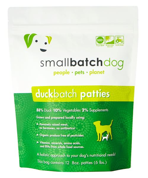 Small Batch Dog Frozen Patties Duck - 18 lbs