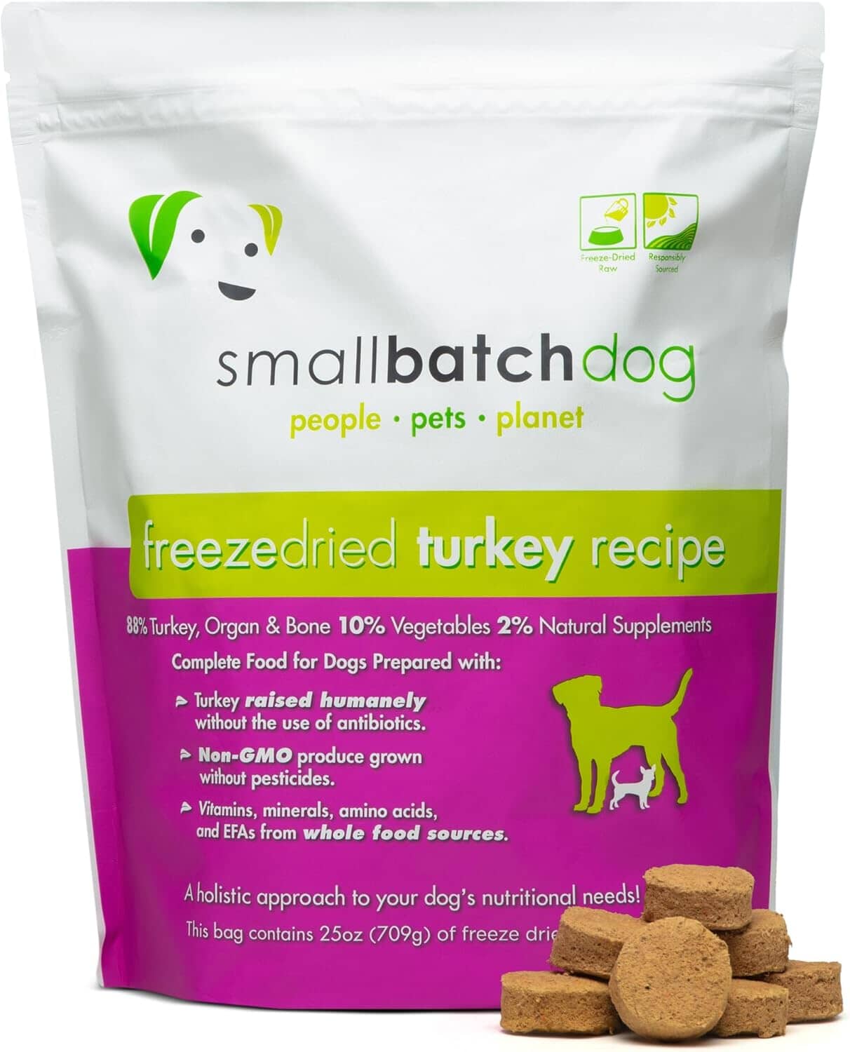 Small Batch Dog Frozen Patties Turkey - 18 lbs