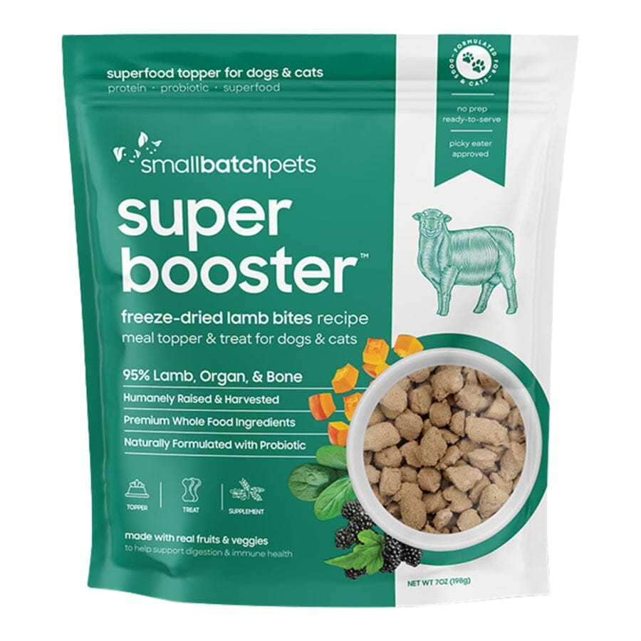 Small Batch Super Booster Lamb Bites Freeze-Dried Cat and Dog Food or Topper - 7 Oz