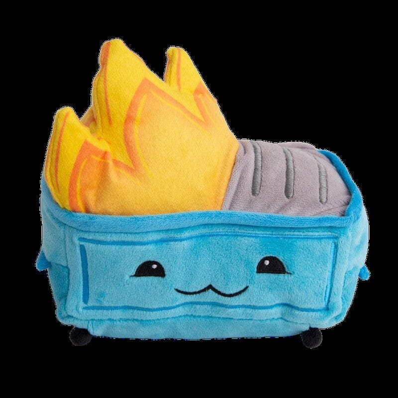 Snugarooz Baby Dumpster Fire with Repair Patch Crinkle and Squeak Plush Dog Toy Mini