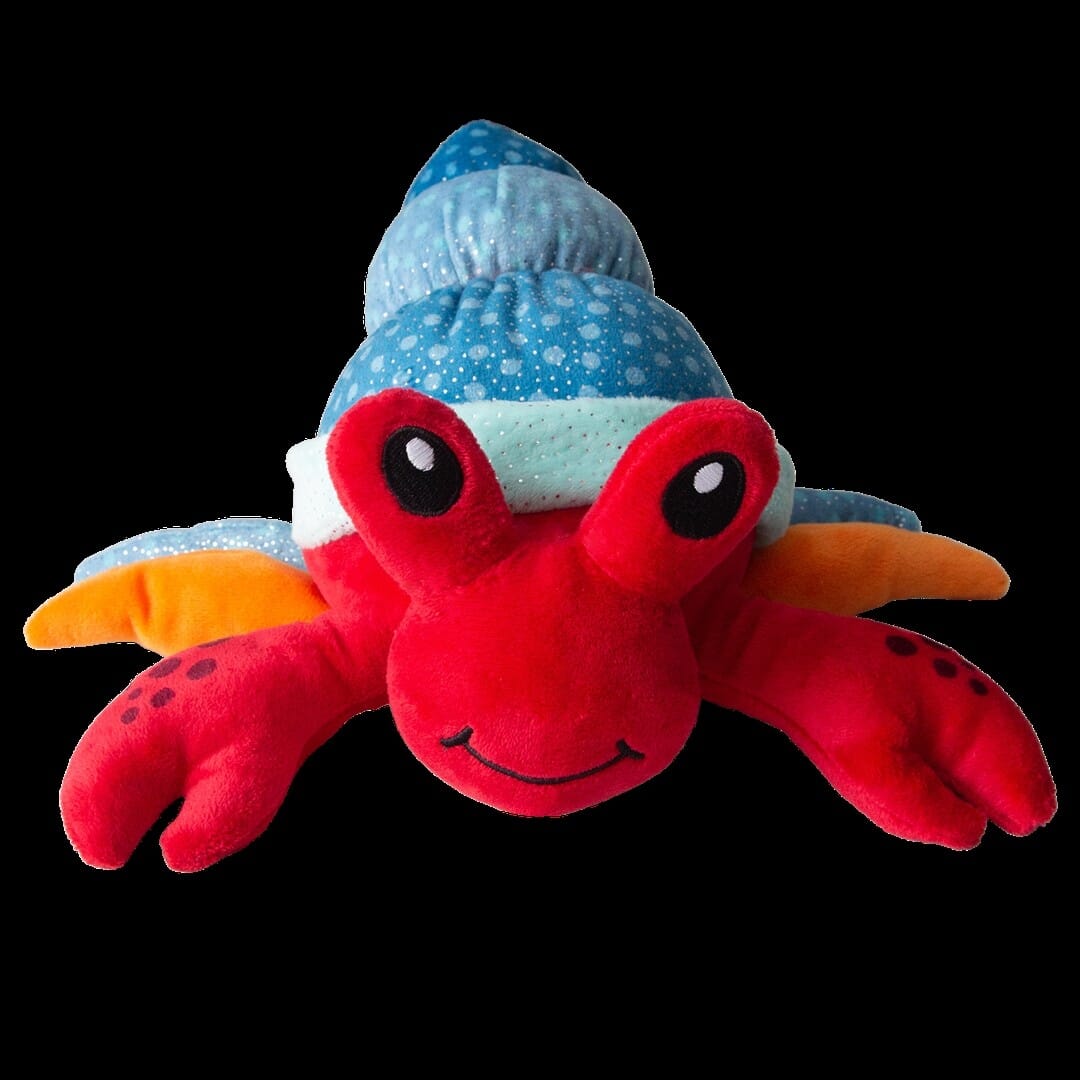 Snugarooz Hermie The Crab with Repair Patch Squeak and Crinkle Plush Dog Toy Default Title