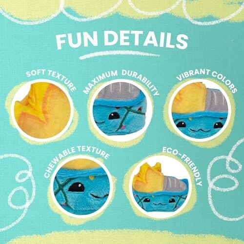 Snugarooz Holiday Baby Christmas Dumpster Fire with Repair Patch Squeak and Crinkle Plush Dog Toy