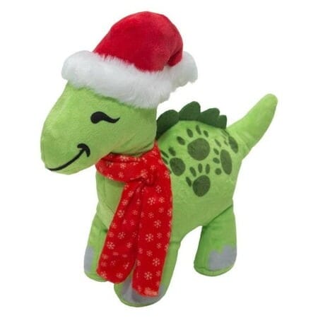 Snugarooz Holiday Bronto Claus Squeak and Crinkle Plush Dog Toy Default Title
