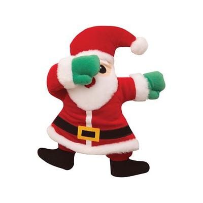 Snugarooz Holiday Dabbing Santa Squeak and Crinkle Plush Dog Toy - 10 Inch Default Title