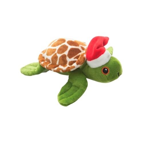 Snugarooz Holiday Shelldon Claus with Repair Patch Squeak and Crinkle Plush Dog Toy - 8 Inch Default Title