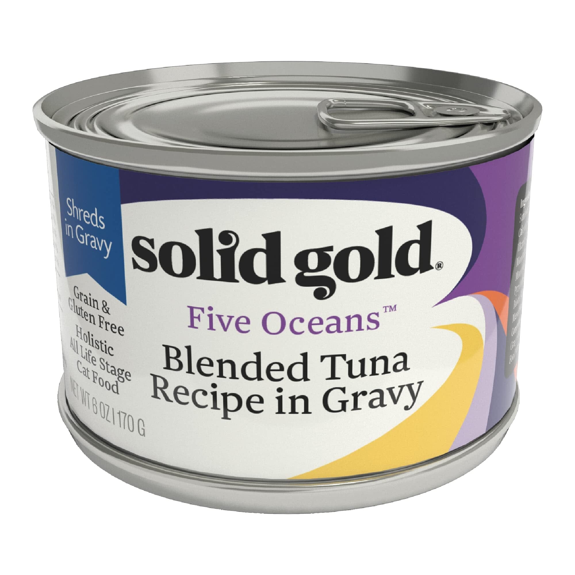 Solid Gold Five Oceans Grain Free Blended Tuna in Gravy Recipe Canned Cat Food  