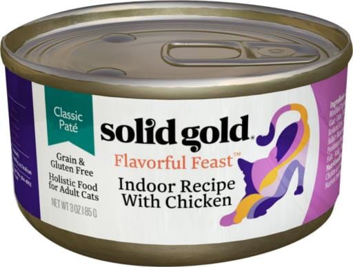 Solid Gold Flavorful Feast Grain-Free Chicken Pate Indoor Canned Cat Food - 3 Oz - Case of 24  