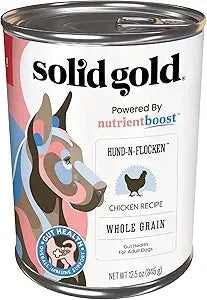 Solid Gold Hund-N-Flocken Chicken Brown Rice and Barley Adult Canned Dog Food - 12.5 Oz - Case of 6