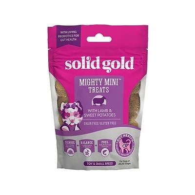 Solid Gold Mighty Mini Grain-Free Lamb and Sweet Potato Soft and Chewy Dog Treats - 4 Oz - Case of 12