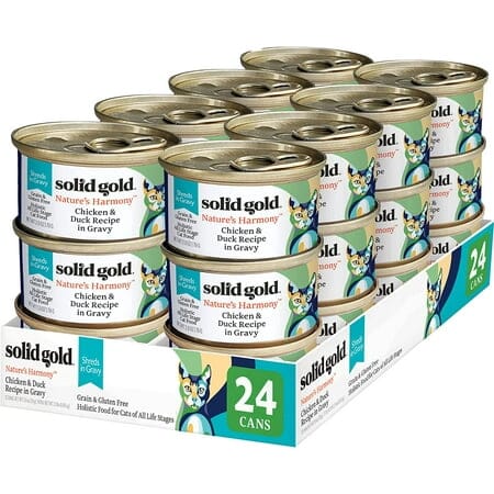 Solid Gold Nature's Harmony Grain-Free Digestive Health Chicken and Duck in Gravy Canned Cat Food - 3 Oz - Case of 24