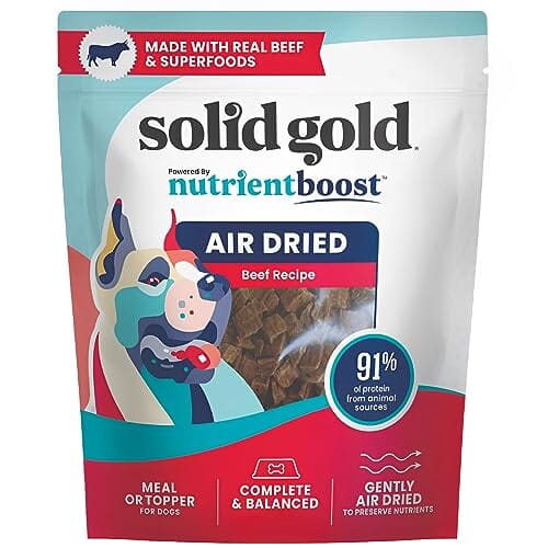 Solid Gold NutrientBoost Beef and Superfood Gently Air-Dried Dog Food Topper or Treat 4 Ounce