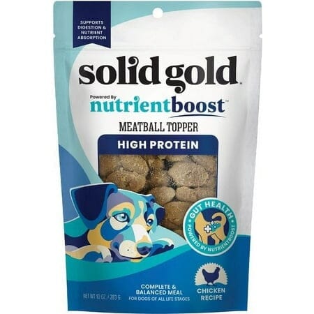 Solid Gold NutrientBoost Gut Health Chicken Meatball Dog Food Topper or Treat - 10.5 Oz - Case of 3 Default Title