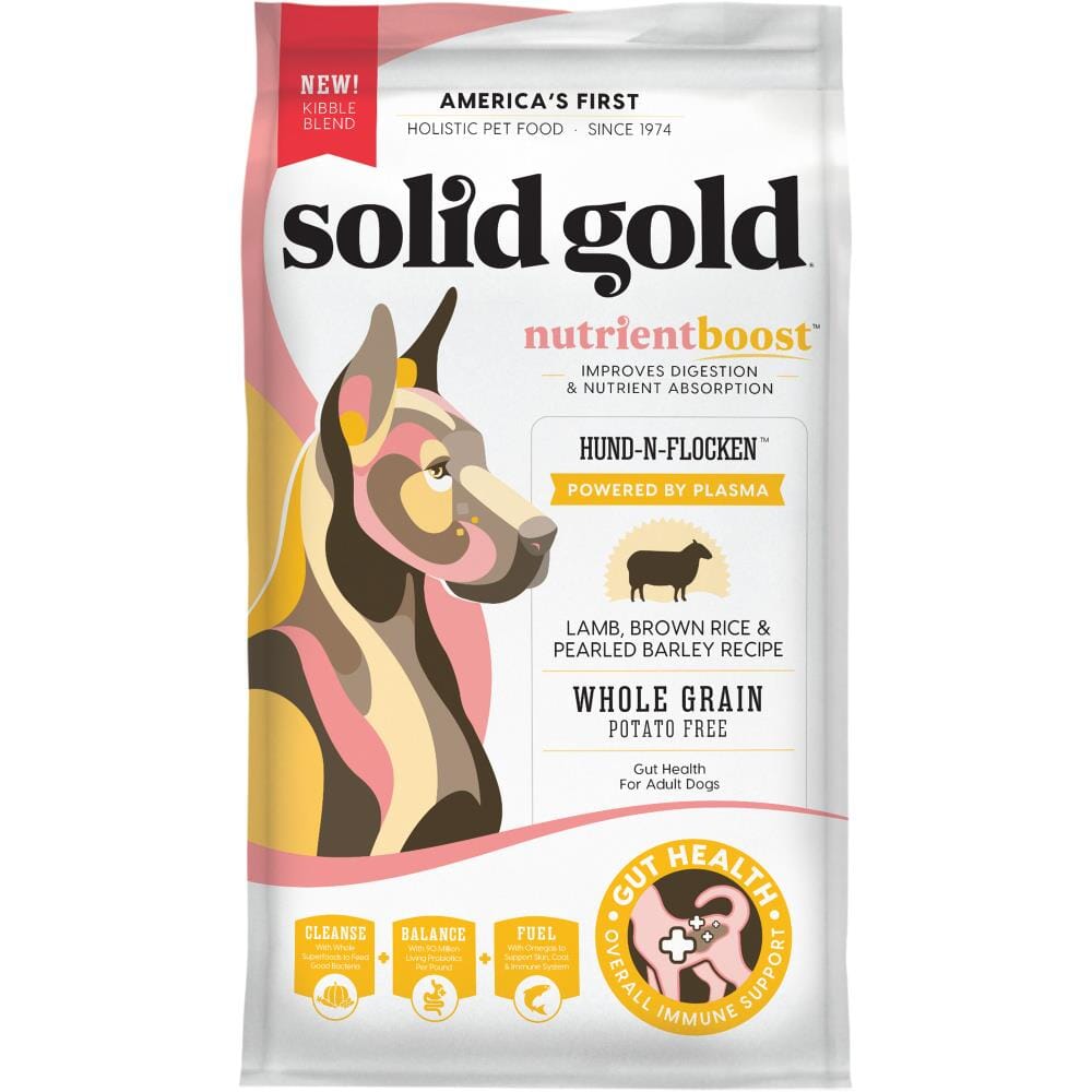 Solid Gold NutrientBoost Hund-N-Flocken with Lamb, Brown Rice & Pearled Barley Dry Dog Food  