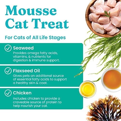 Solid Gold Seameal Squeeze Limited Ingredient Chicken and Seaweed in Gravy Lickable Mousse Cat Treat or Food Topper - 15 Oz