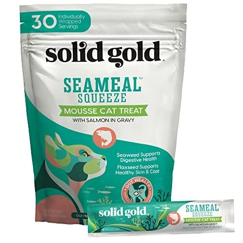 Solid Gold Seameal Squeeze Limited Ingredient Salmon and Seaweed in Gravy Lickable Mousse Cat Treat or Food Topper - 15 Oz Default Title
